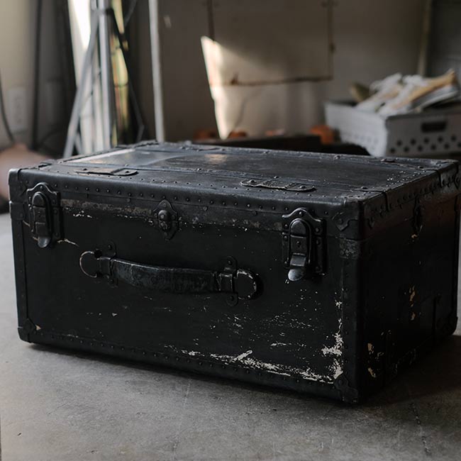 米軍 実物 US 木製 トランク 特大 送料無料 米軍 実物 US 木製