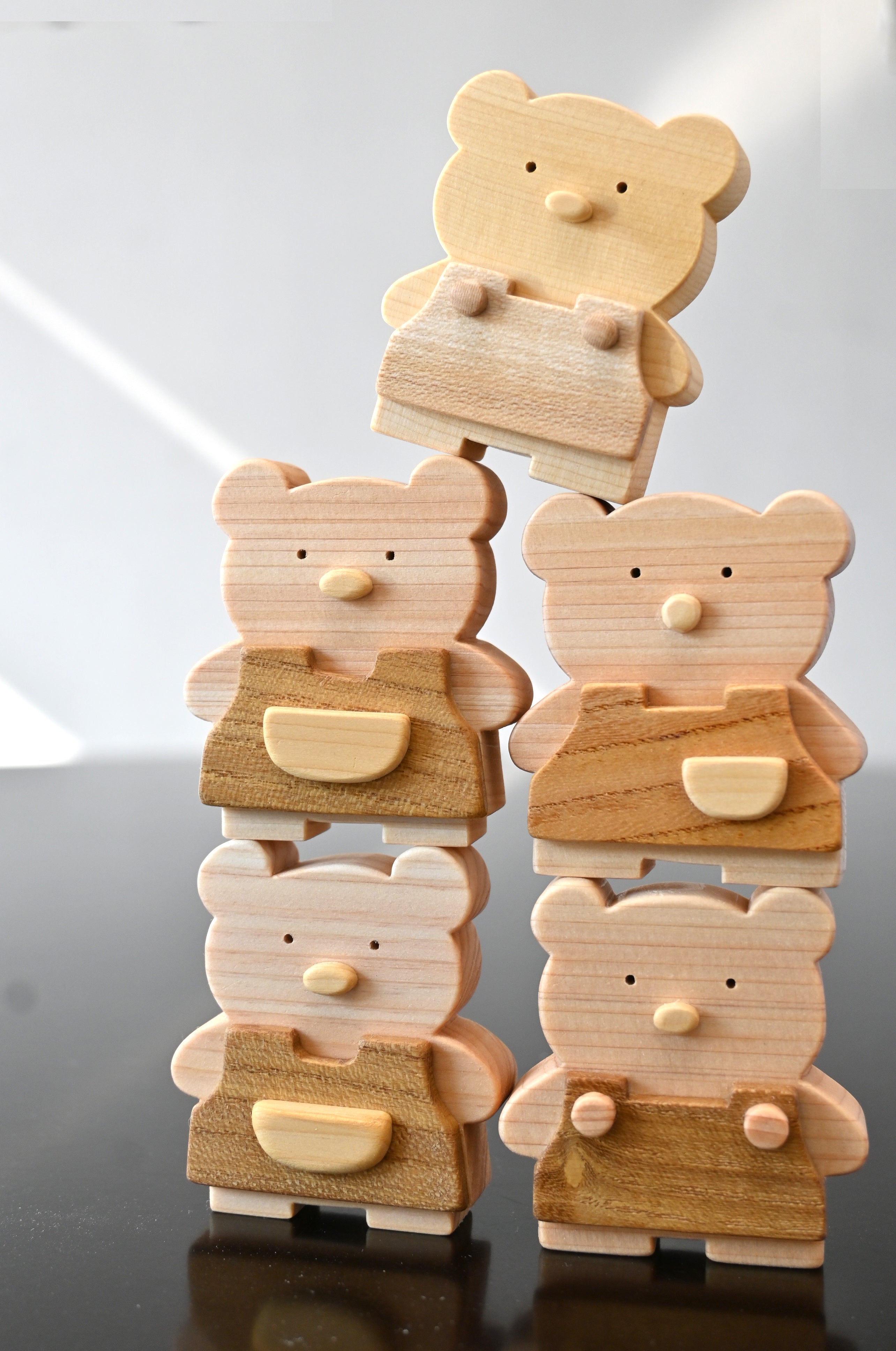 セキグチ❤️木製家具5点セット クマの人形付き家具・ビンテージ クマ