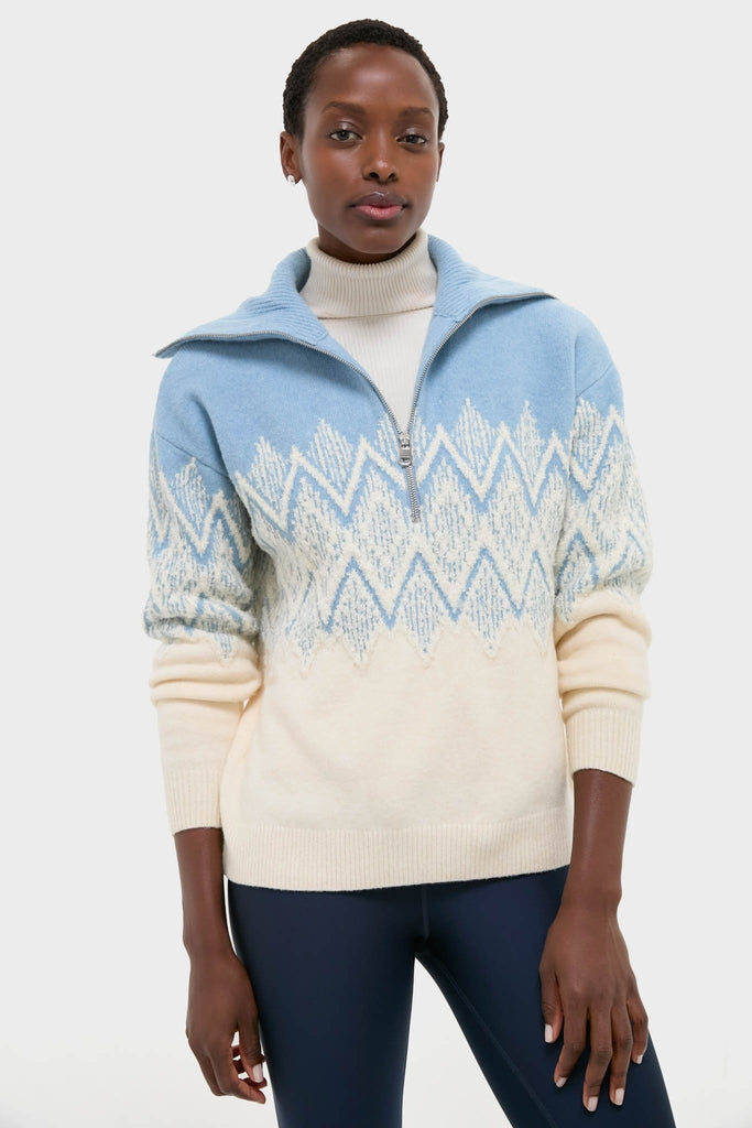 Ashley Blue Hedda Fairisle Half Zip | Varley