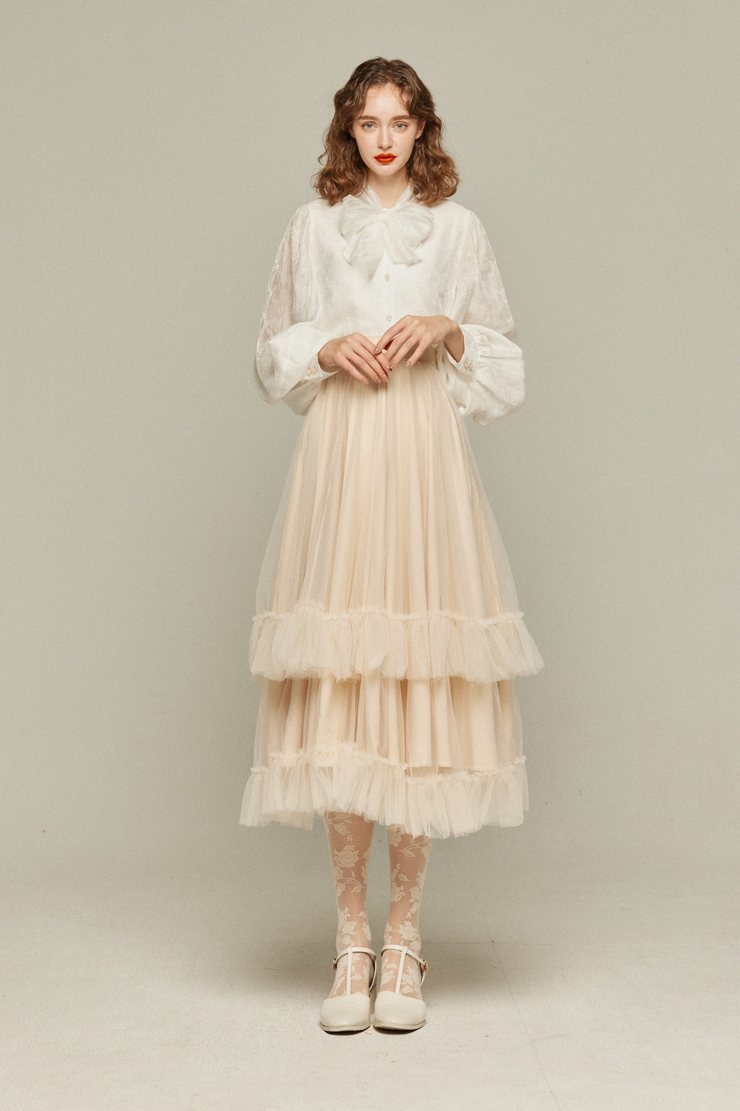 伝説の秘宝》リボンブラウス-White – Tnewties