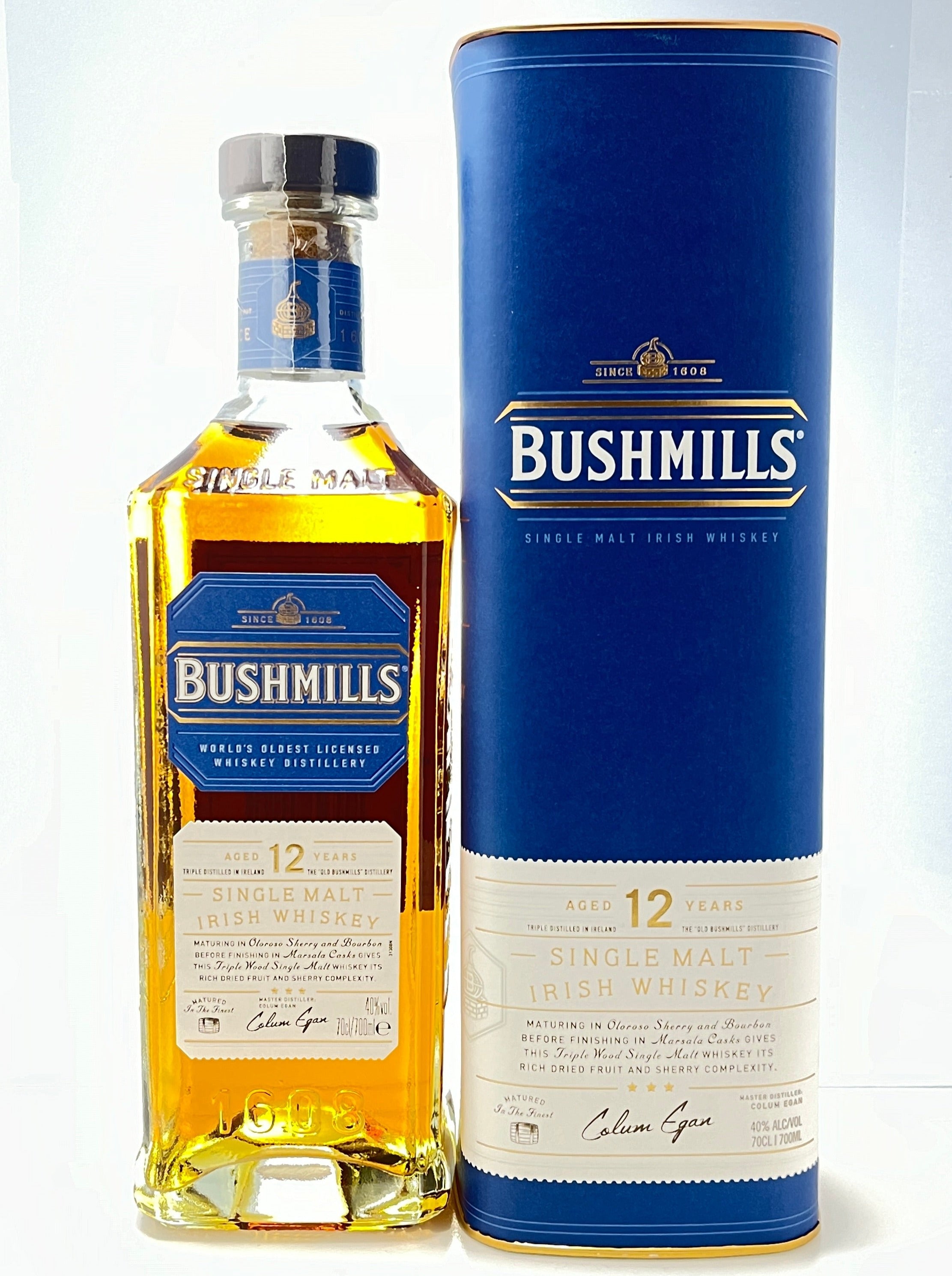 ブッシュミルズ シングルモルト 12年700ml【アイリッシュウイスキー