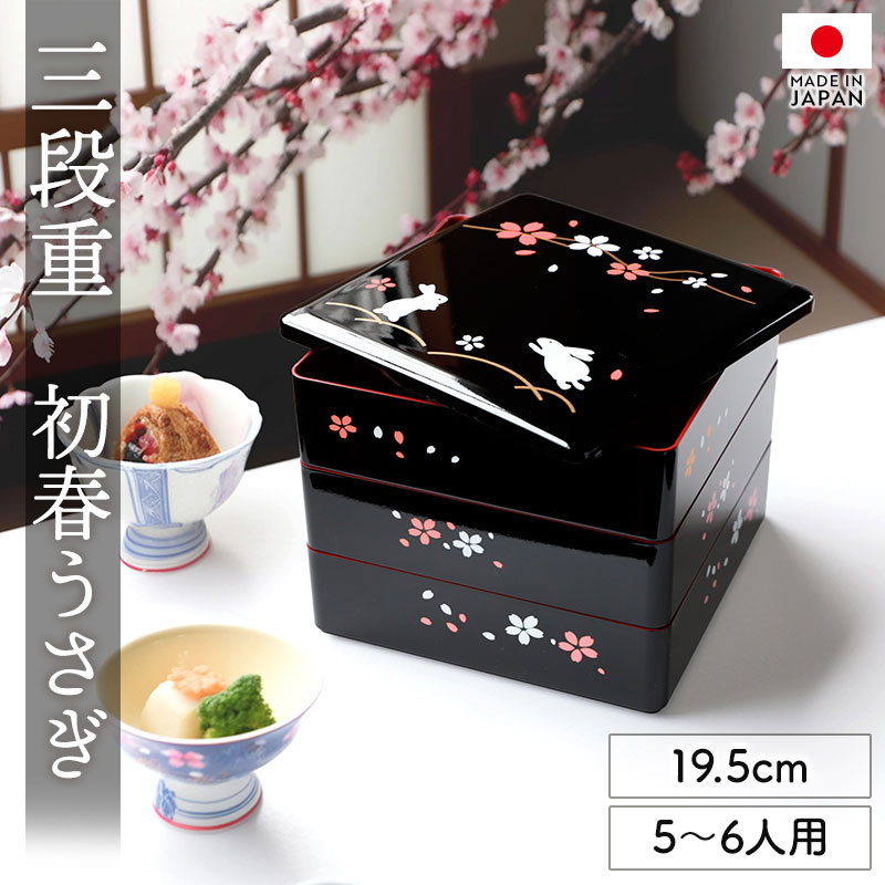 漆塗り 重箱 お盆 セット 朱色 和食器 迎春 お正月 来客用 2段重 日本