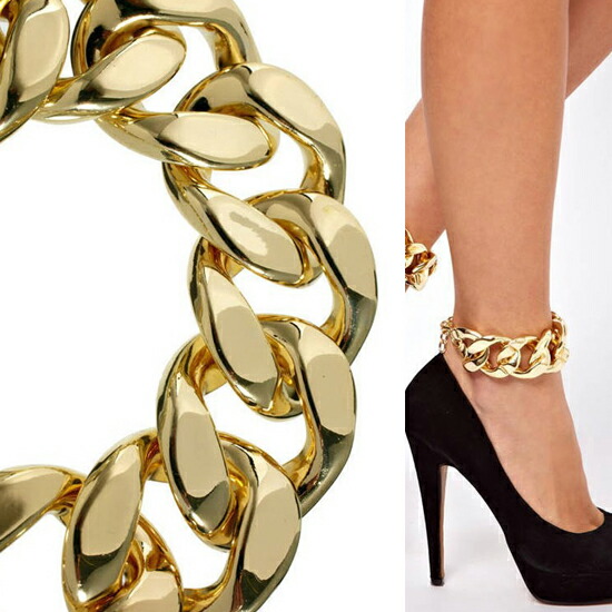 ゴールドチェーン アンクレット 3本セット ゴールドチェーン