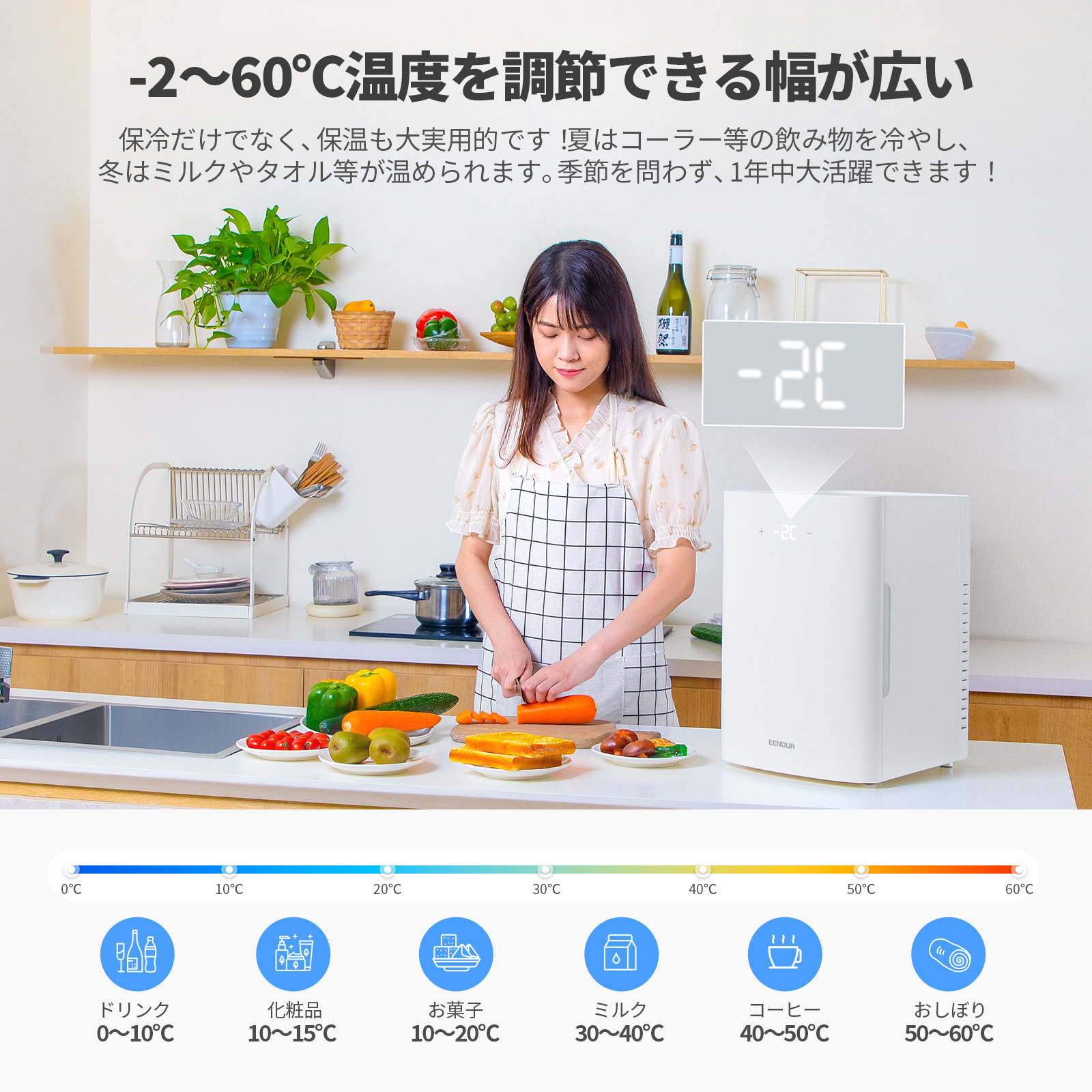 楽天市場】EENOUR 冷温庫 保冷庫 進化版 13L ECOモード搭載 冷蔵庫