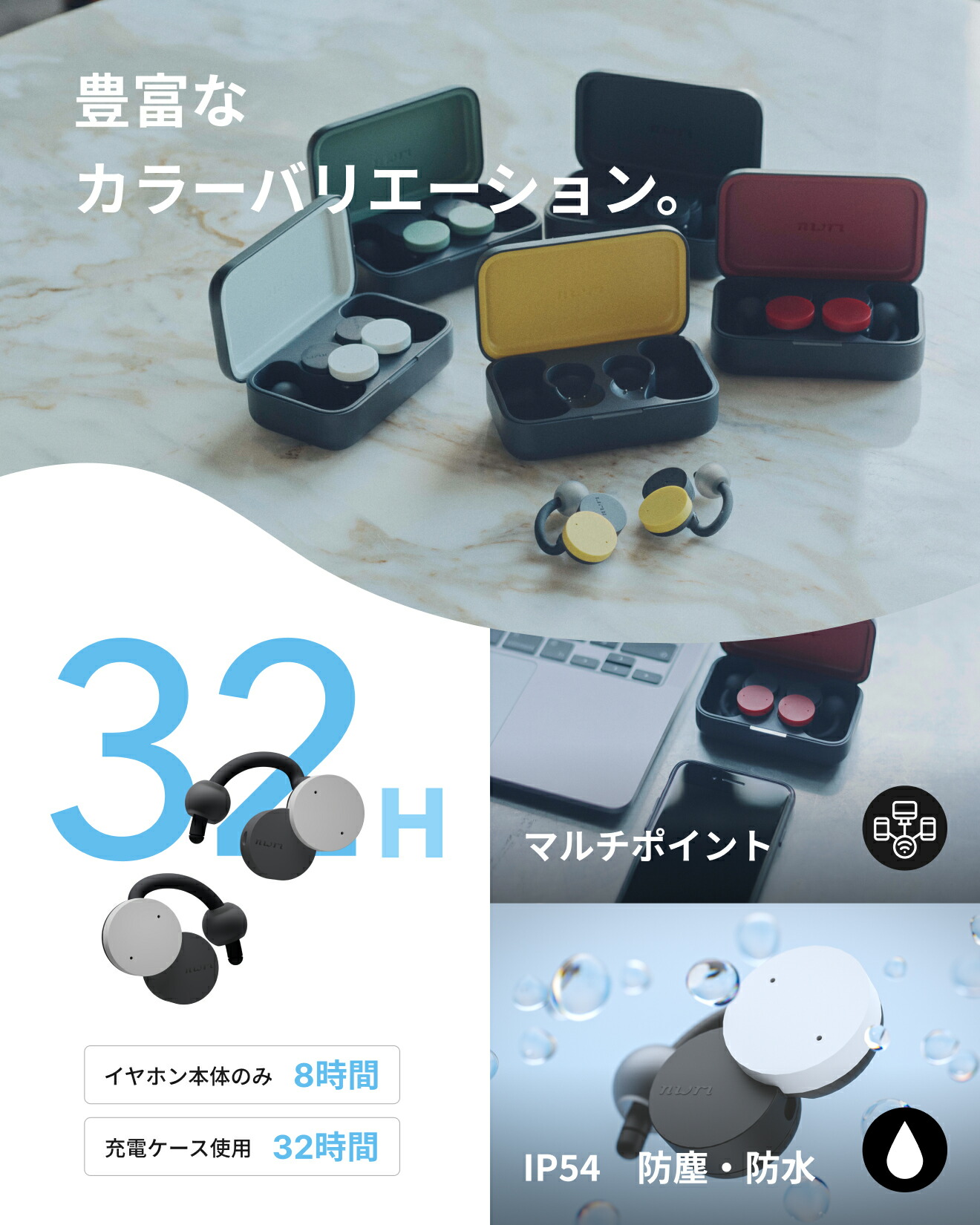 楽天市場】＼SNSで話題／ nwm (ヌーム) オープンイヤー ワイヤレス