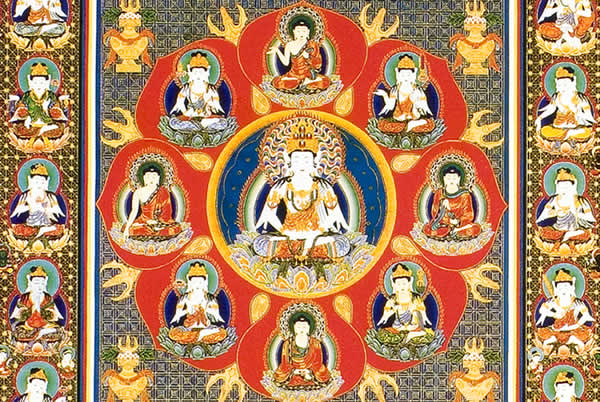 楽天市場】仏画色紙 胎蔵界曼荼羅 : 仏像仏画チベット美術卸の天竺堂