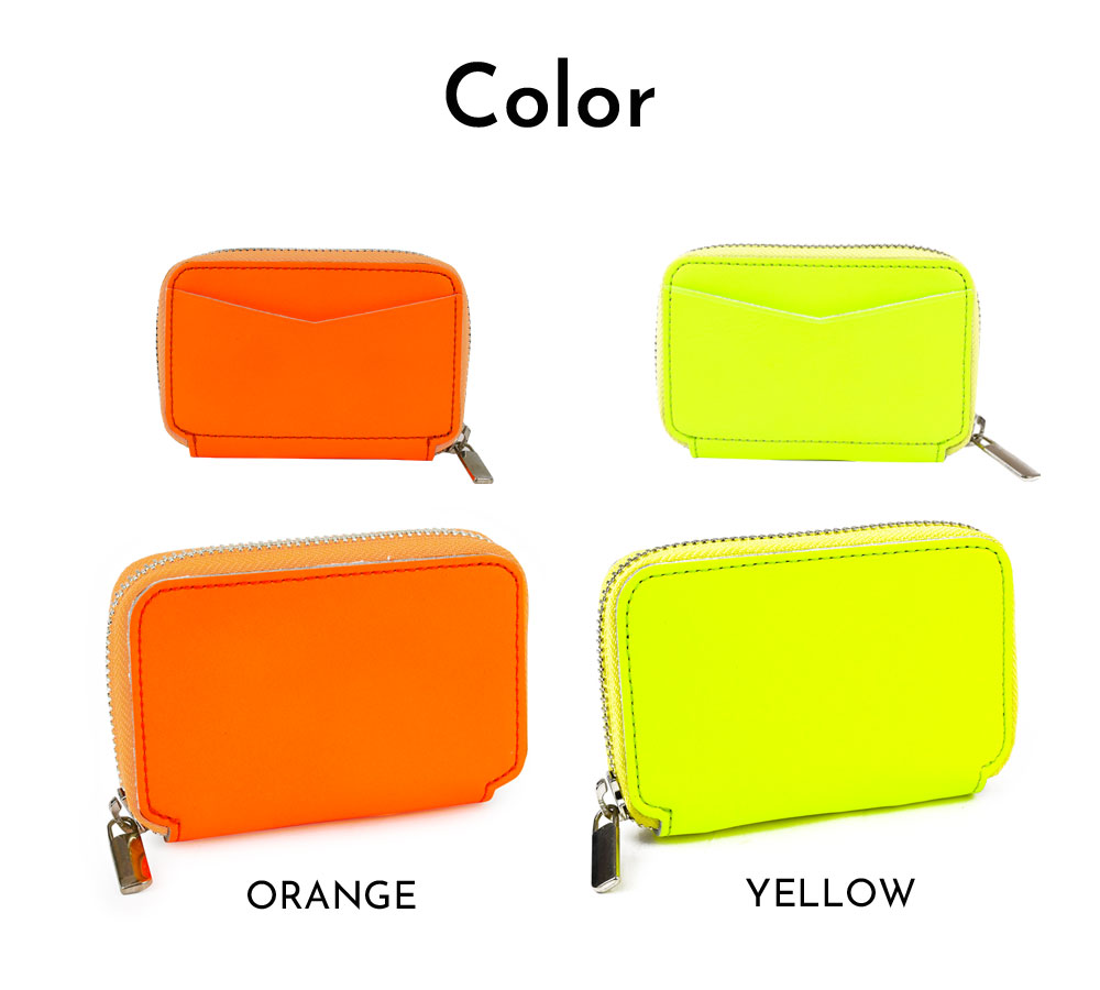 楽天市場】ネオンカラー ミニ財布 mu NEON 蛍光 お札が折れない 財布