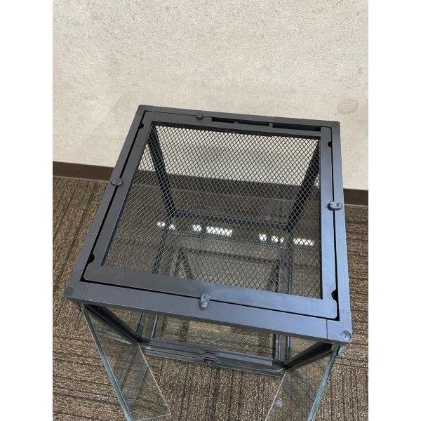 爬虫類ケージ ガラス製 メッシュ蓋 58.5×44×45㎝ 飼育ケース 爬虫類