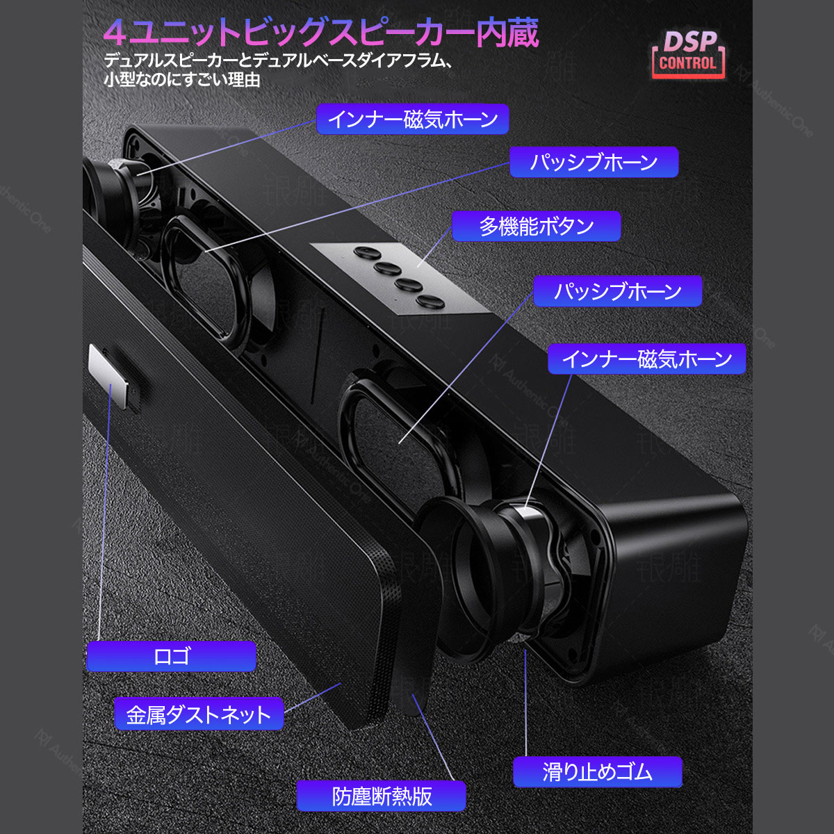楽天市場】サウンドバー スピーカー Bluetooth 5.0 ブルートゥース