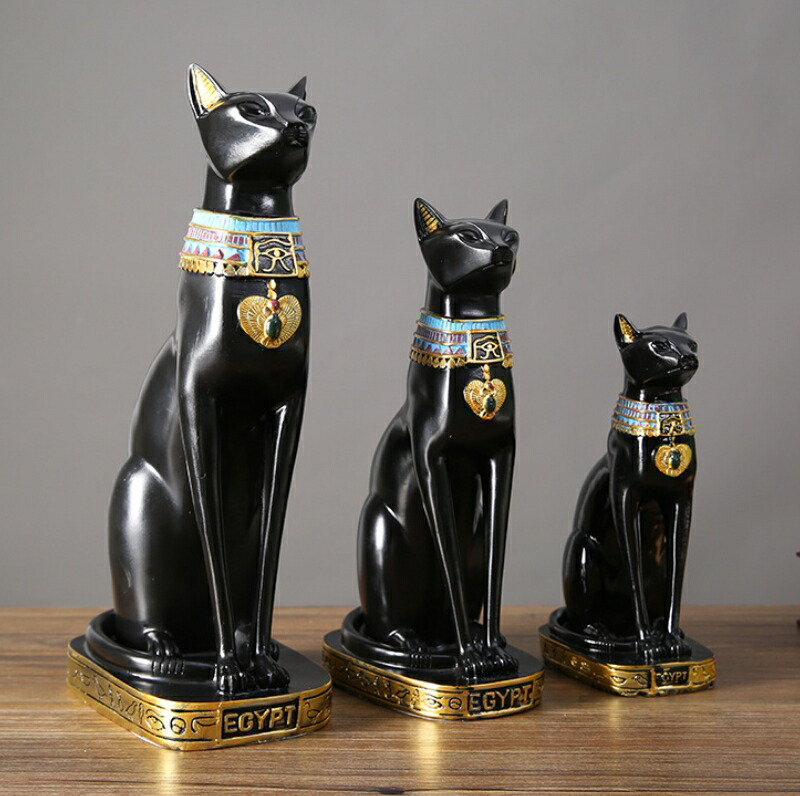 楽天市場】エジプト風猫の置物 インテリア オブジェ 置物 小物 モダン