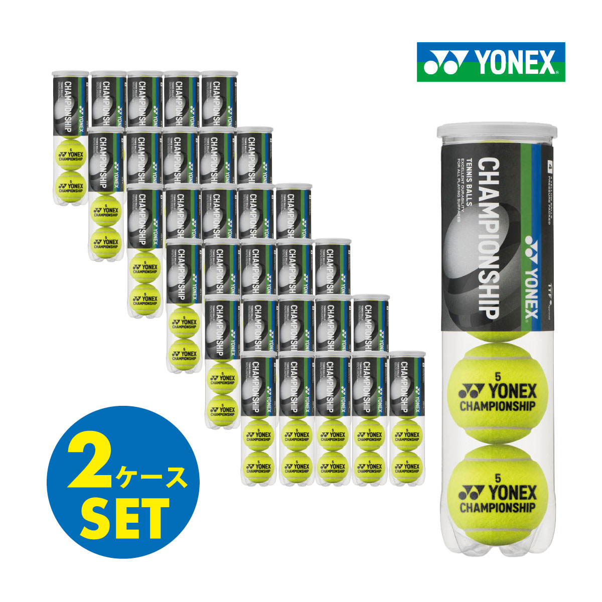 楽天市場】ヨネックス チャンピオンシップ 1箱 5ダース(1缶4球入/15缶