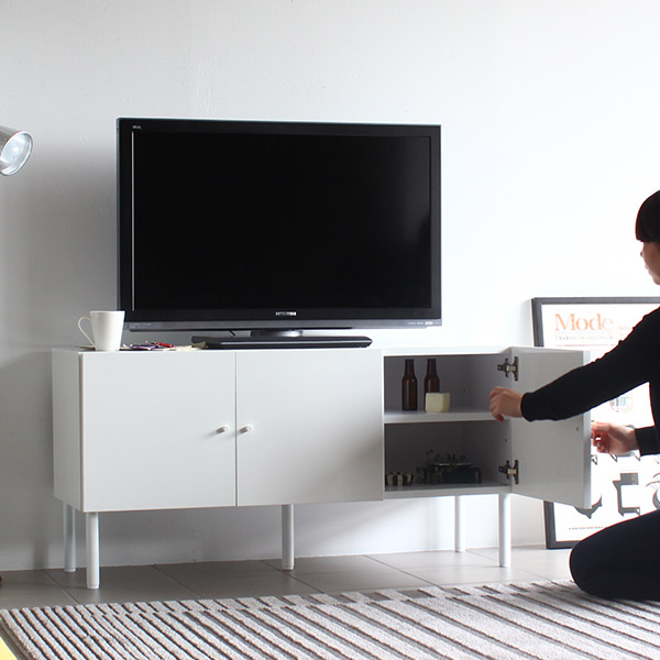 楽天市場】テレビボード リビングボード 白 テレビラック サイドボード