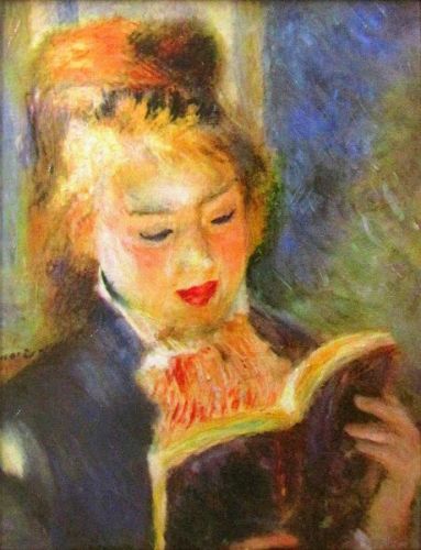 楽天市場】【絵画】ルノワール『読書する少女』複製画□新品