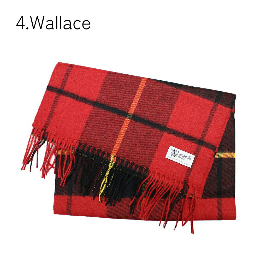 楽天市場】ジョンストンズ JOHNSTONS マフラー チェック柄 WA000057