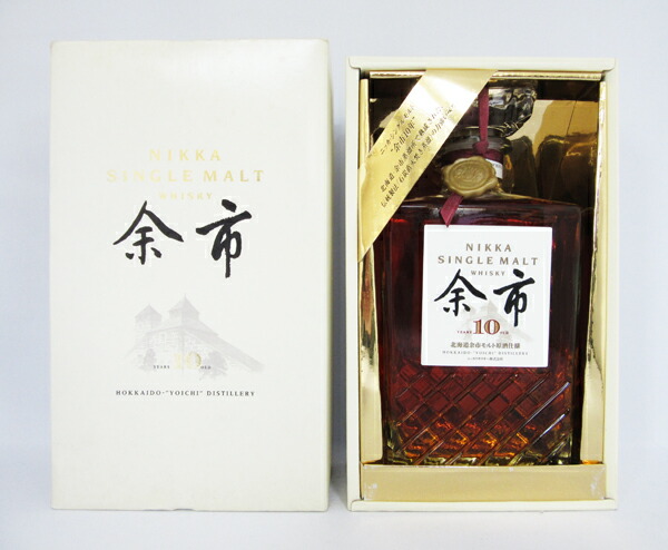 楽天市場】【レトロ】余市10年 角瓶 43度 700ml （専用化粧箱入