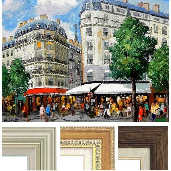 1975年 フランス パリ 風景画 額付き
