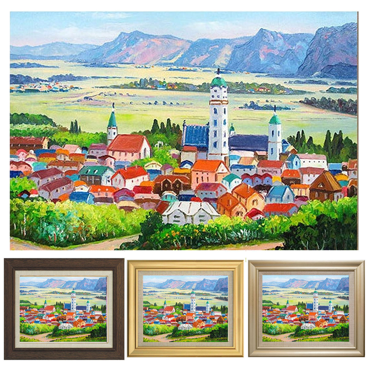 絵画 油絵 キャンバス 風景画 マーケット F4 【公式通販】