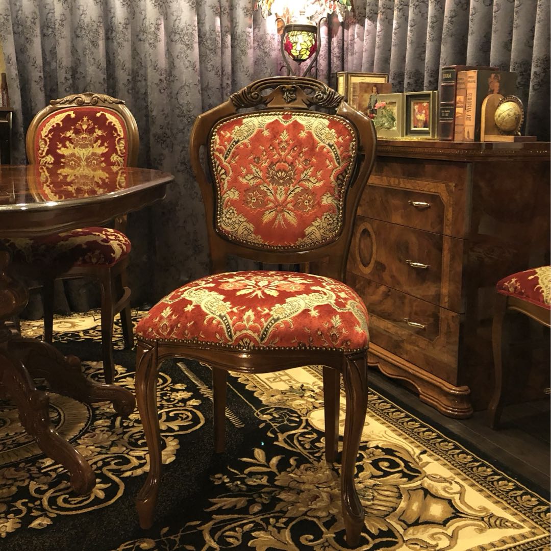 直接引き取り限定 金華山張 椅子2脚セット ロココ調 直接引き取り限定