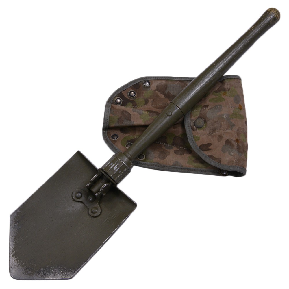 楽天市場】オーストリア軍放出品 折りたたみスコップ 3段階調節 カバー