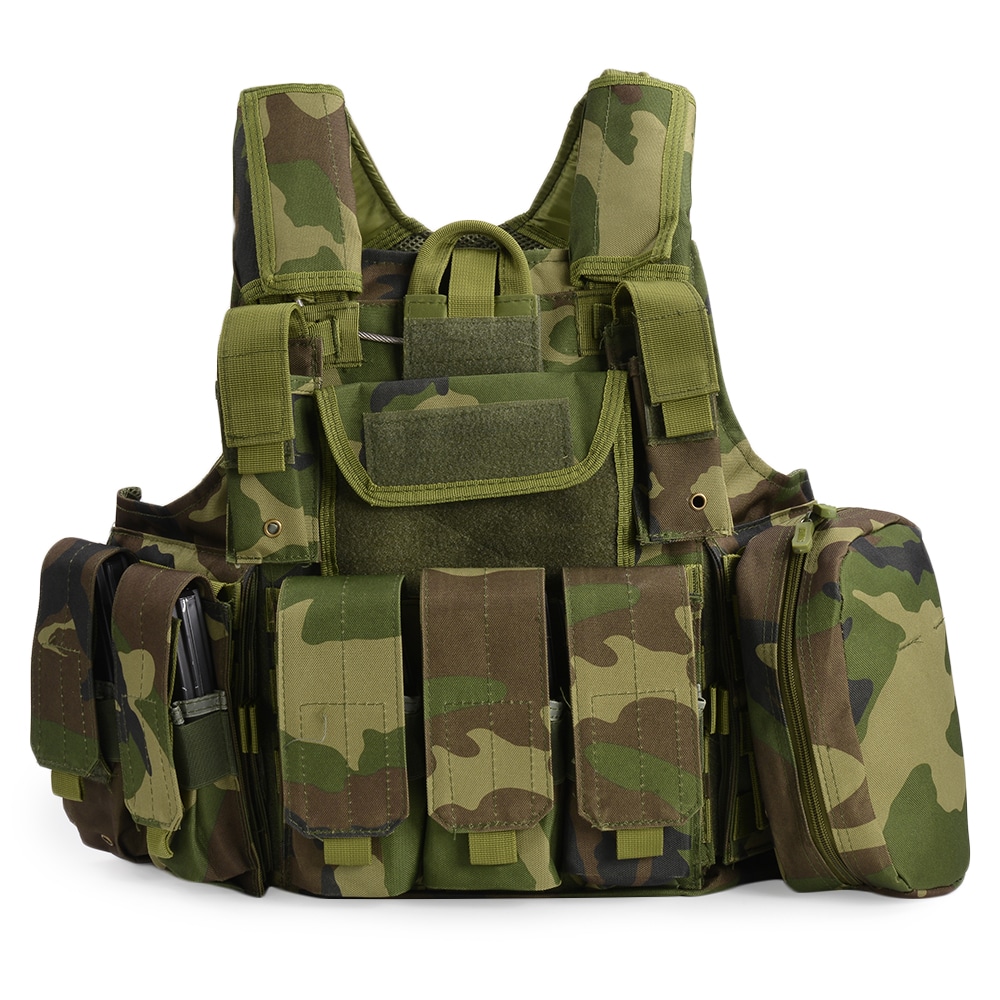 楽天市場】プレートキャリア MOLLE マグポーチ他 7種ポーチ付属