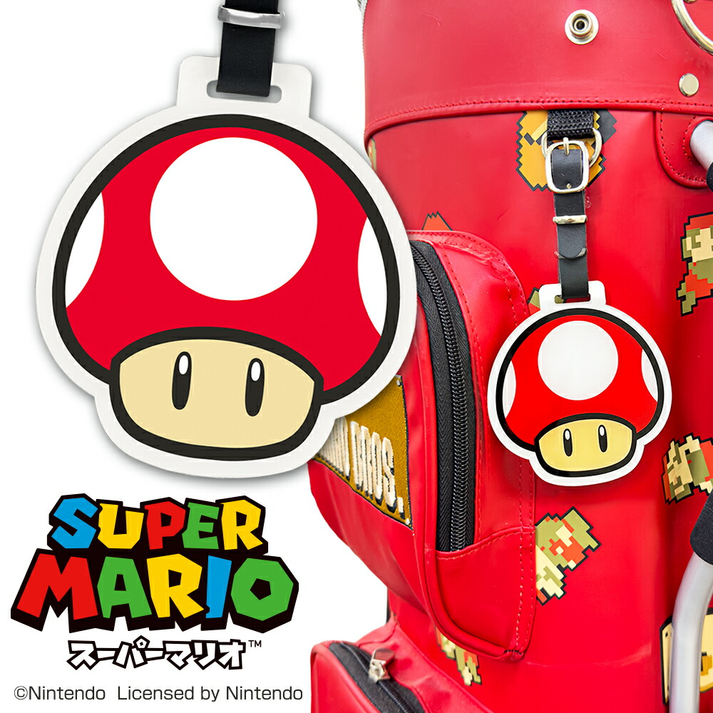 楽天市場】キノコ スーパーマリオ アクリルネームプレート ゴルフ 用品