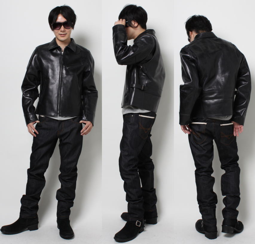 楽天市場】革ジャン メンズ 本革 ホースレザー レザージャケット