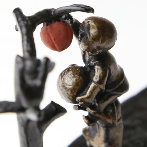 楽天市場】文鎮 ペーパーウエイト 高岡銅器 かたぐるま〜柿〜 下尾治彦