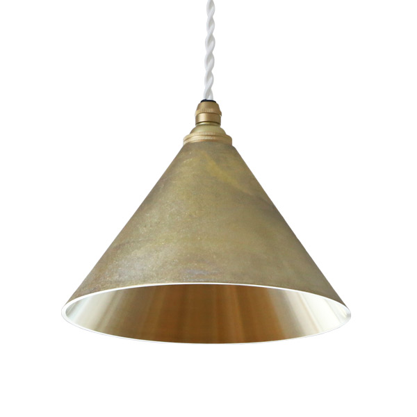 楽天市場】FUTAGAMI ペンダントランプ 円錐 削り出し 真鍮 鋳肌