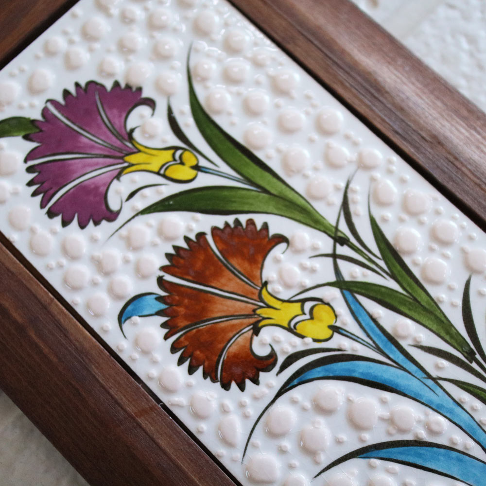 トルコアーティストのハンドメイドタイル大サイズ トルコアーティスト