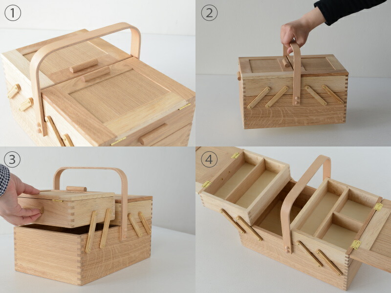 楽天市場】倉敷意匠 ならのソーイングボックス 裁縫箱 : 生成りな