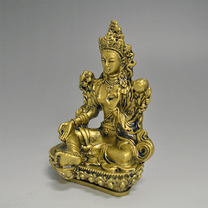 楽天市場】観音菩薩様 高さ11.5cm S19015 金 ゴールド 自在菩薩 観世音