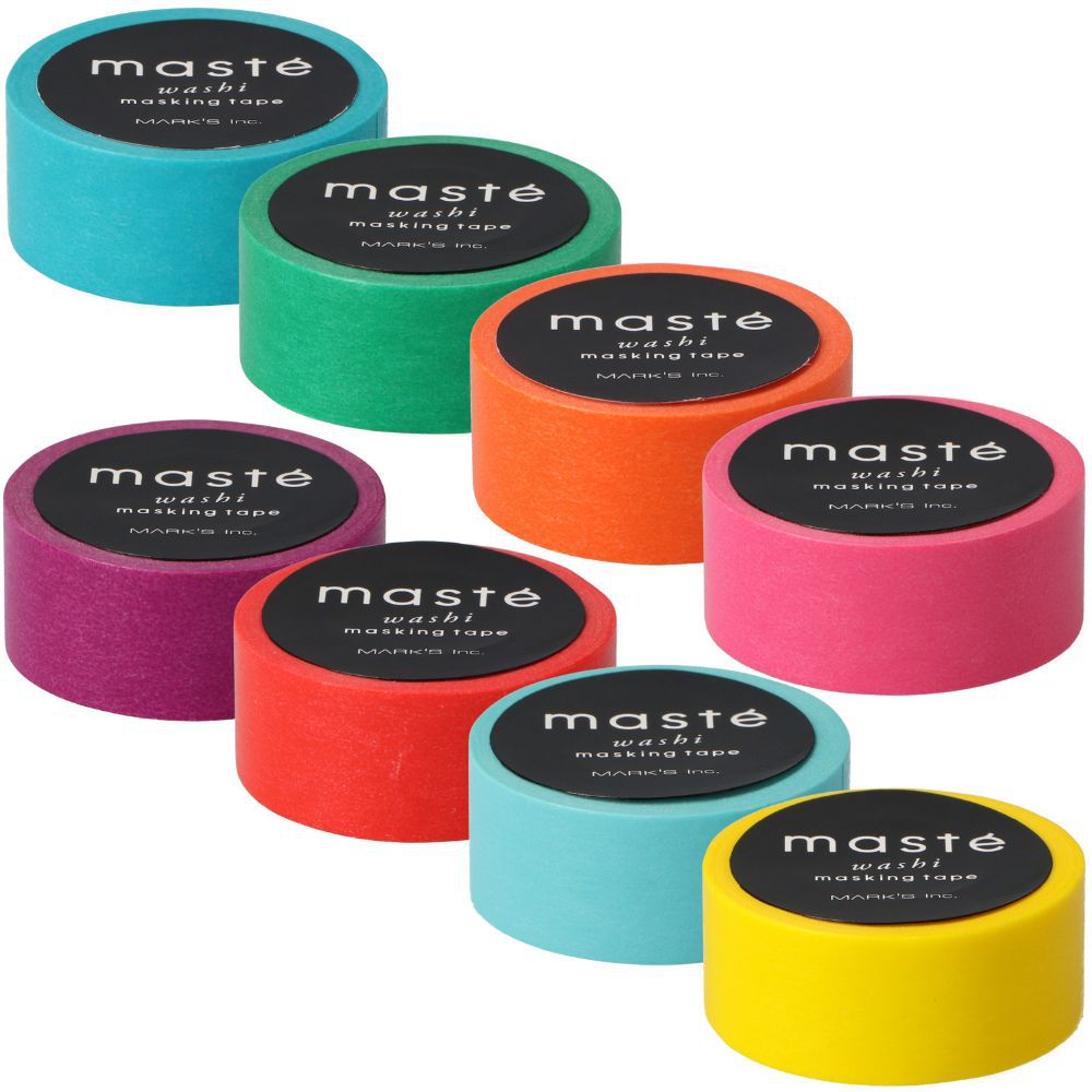 15-24 サポショ限定マステ マスキングテープ 16個セット カラフル