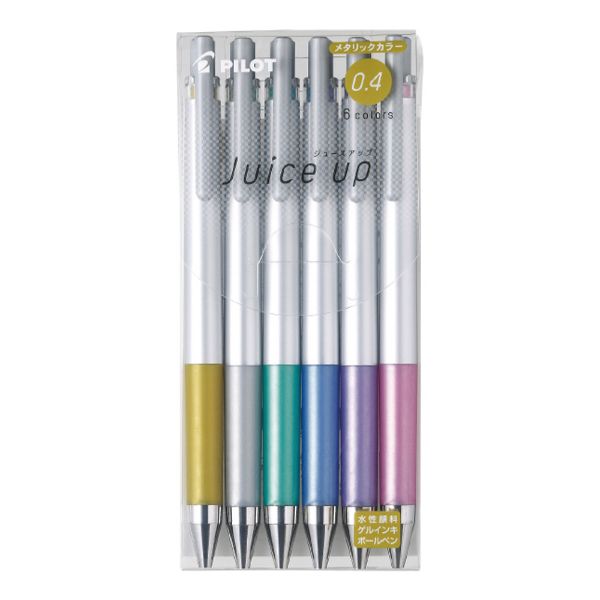 楽天市場】ジュースアップ超極細0.4 メタリック6色セット ゲル