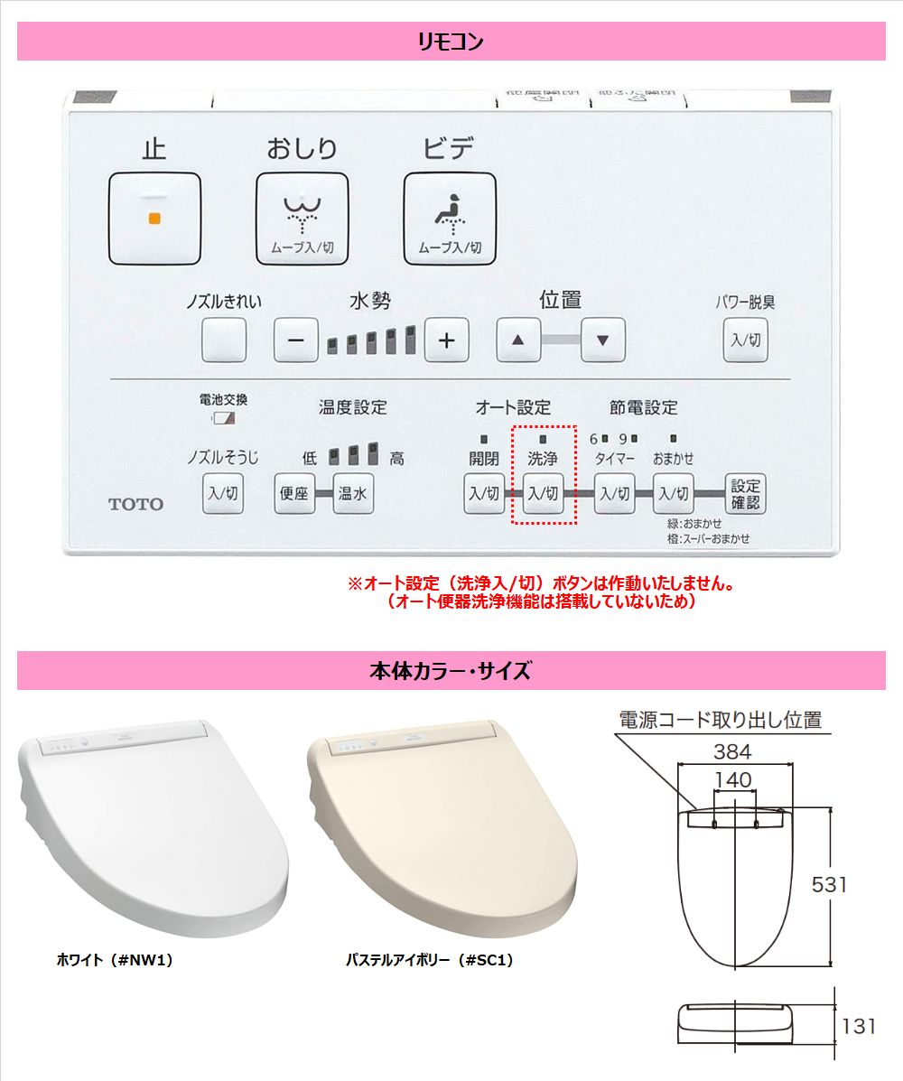 楽天市場】TOTO 【TCF8CM77#SC1】ウォシュレット（温水洗浄便座）瞬間