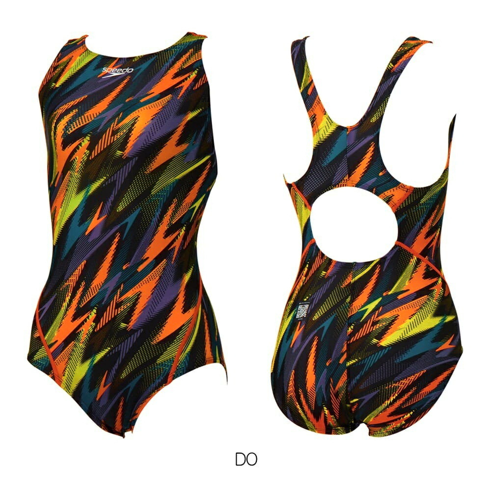 SPEEDO オレンジ/イエロー 競泳水着 140サイズ SPEEDO オレンジ