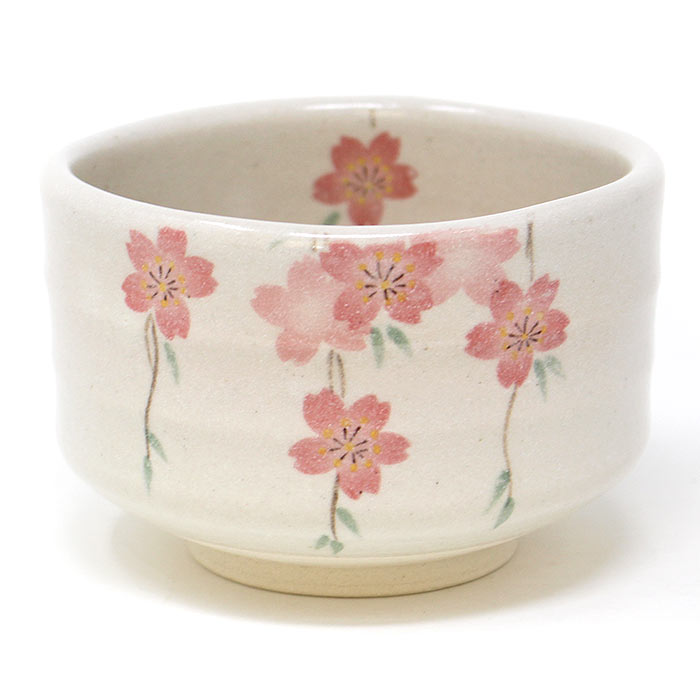 茶道具名品 出品21日迄 薩摩焼 桜ノ絵胴締茶碗（橋本陶正山）美品 楽天