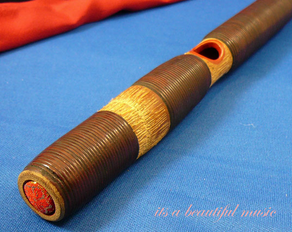 山 ②龍笛 本管 雅楽 藤巻 長さ40cm 江戸期時代物 龍笛 本管 雅楽 藤巻