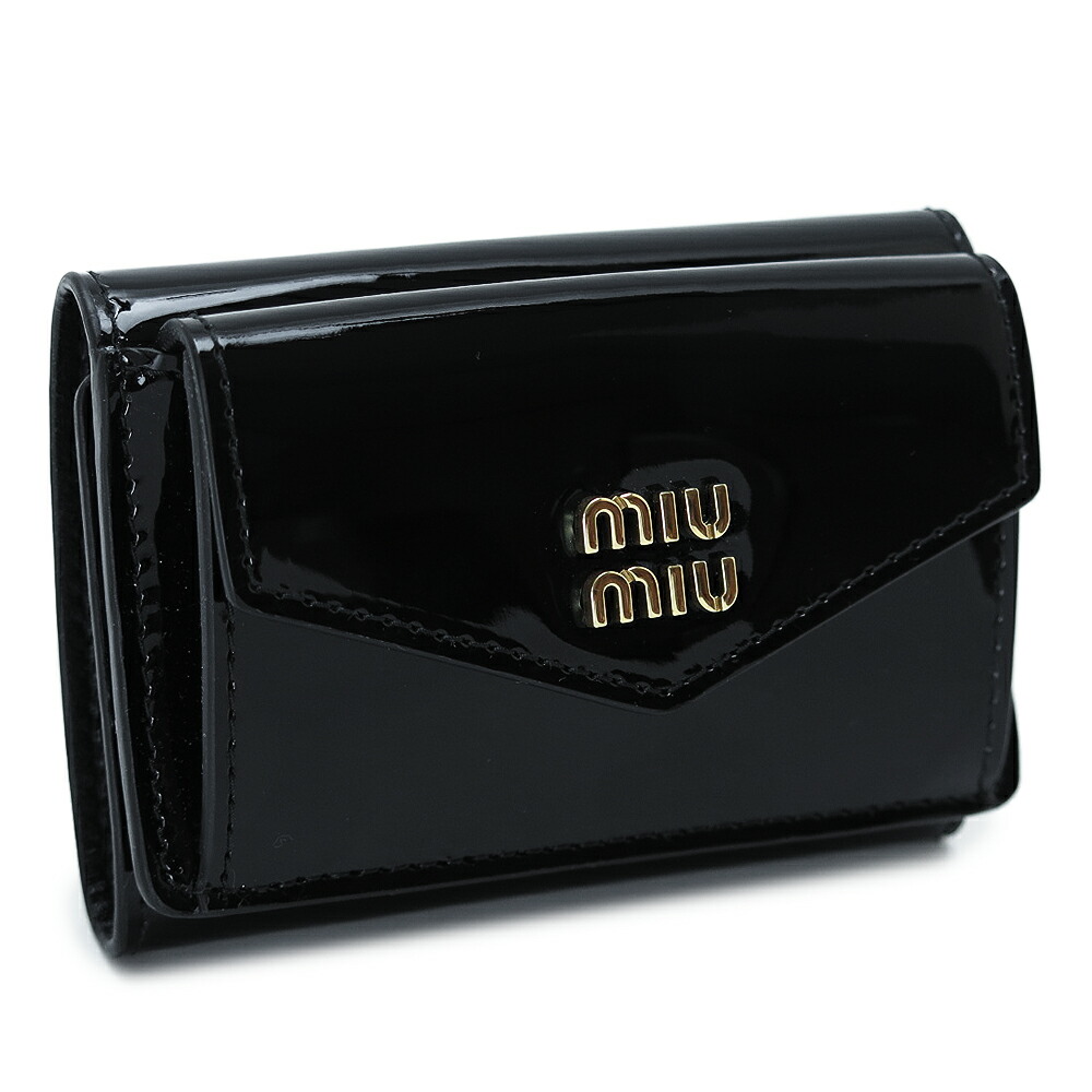 MIUMIU三つ折り財布 ブラック