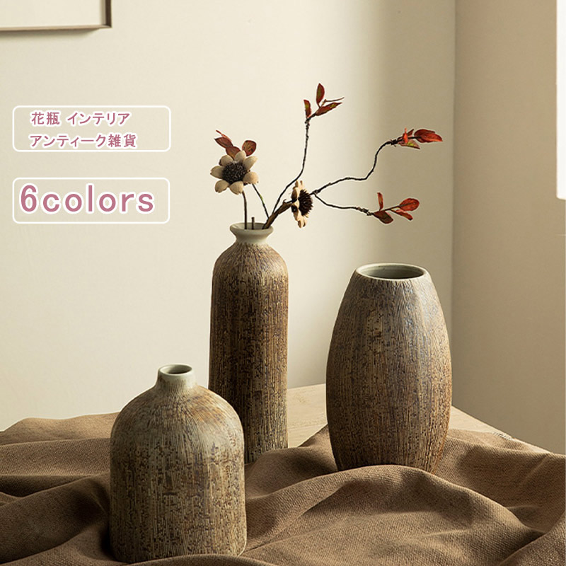 レトロなー陶磁器 ピンクの富貴な花鳥の六角花瓶 アクセサリー 置物