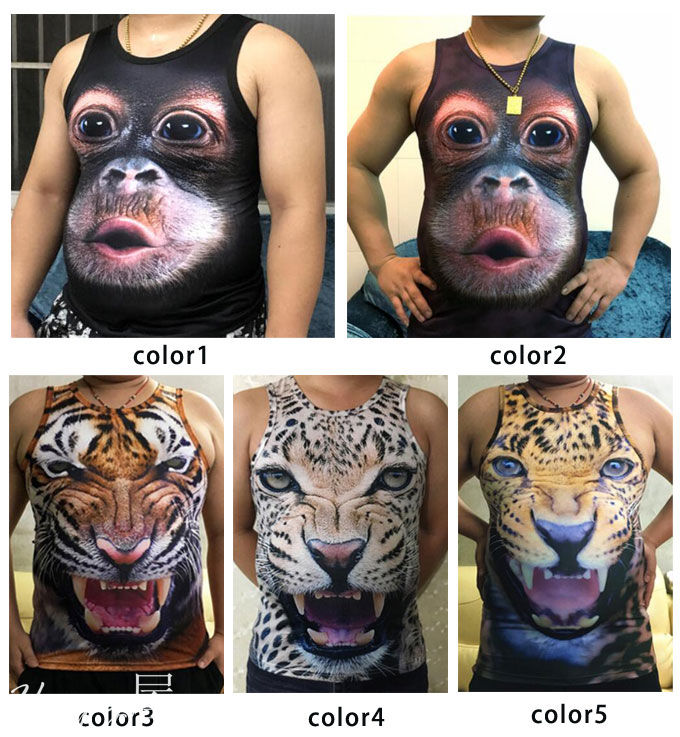 楽天市場】タンクトップ アニマルプリント 接触冷感 涼しい メンズ 3D