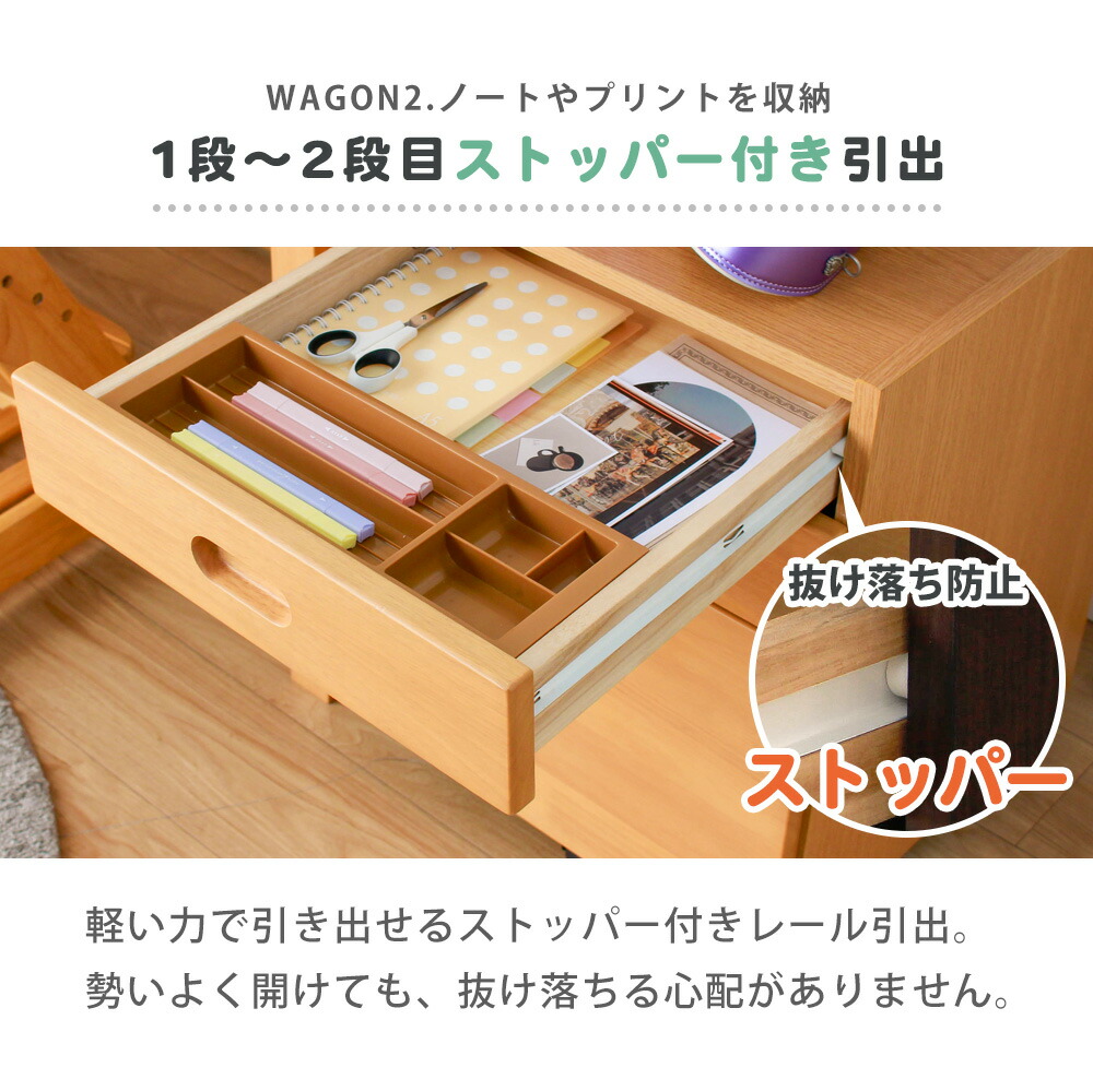 楽天市場】ワゴン キャスター デスクワゴン キャスター付き 単品 木製