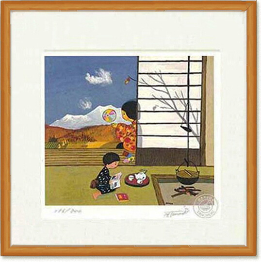 Hana】谷内六郎 版画 「紙ふうせん」657/800 taniuchikamifusem2.jpg