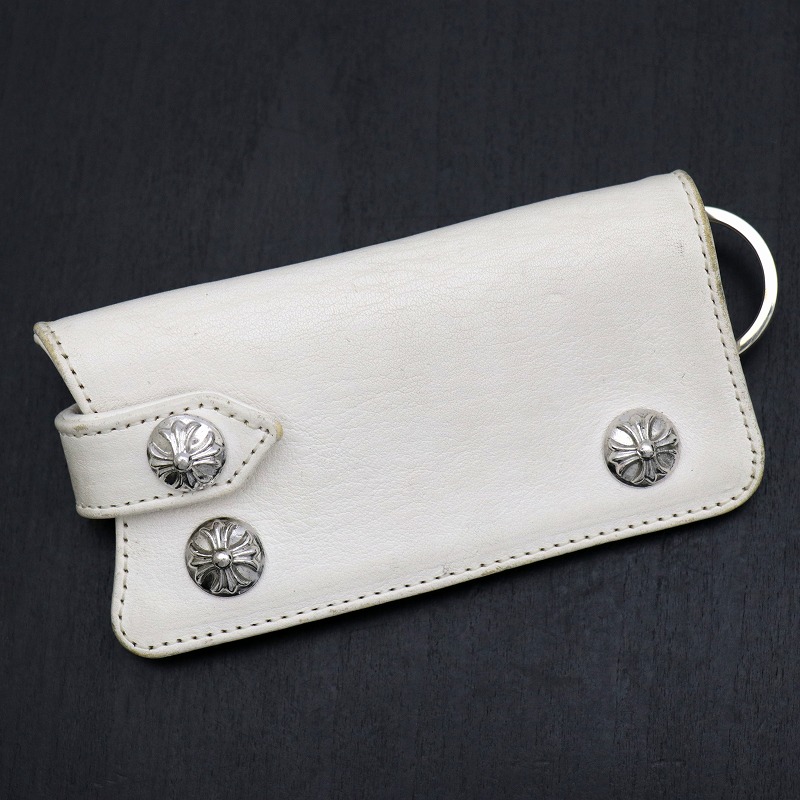 CHROME HEARTS クロムハーツ クロスボールボタン レザーキーケース