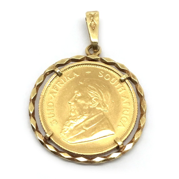 楽天市場】【K22】/K18 ペンダントトップ 約4.3g 10/1oz 22金 枠18金