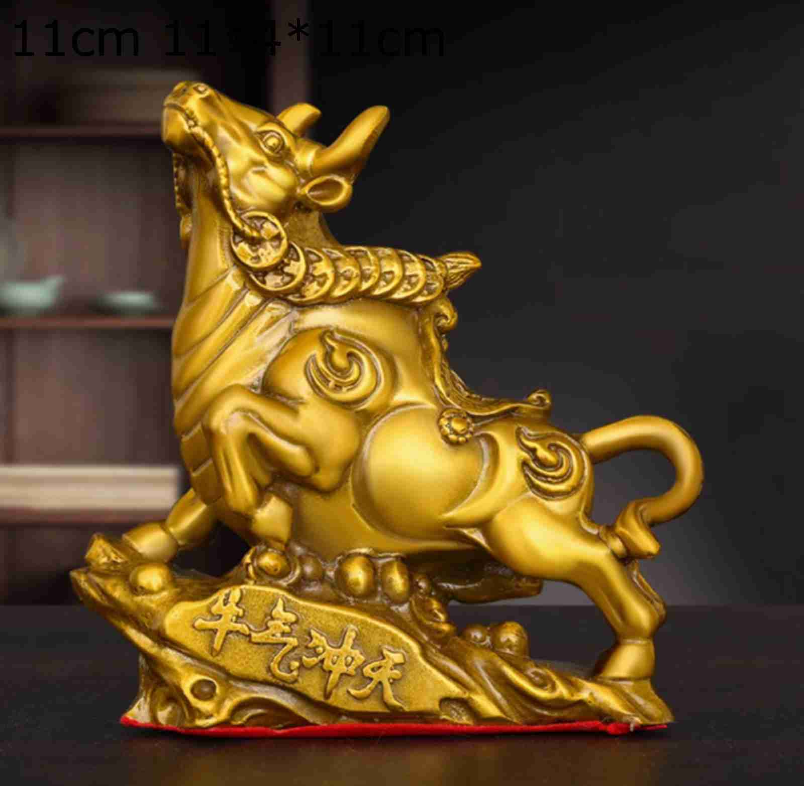 楽天市場】風水置物 牛の銅像 銅牛 牛 十二支置物 うし 金運 財運 開運