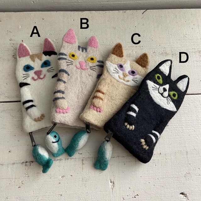 羊毛フェルト 猫 ハンドメイド としこ 羊毛フェルト 猫 ハンドメイド