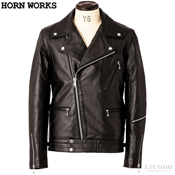 楽天市場】Horn Works 本革 ダブルライダース メンズ ホーンワークス