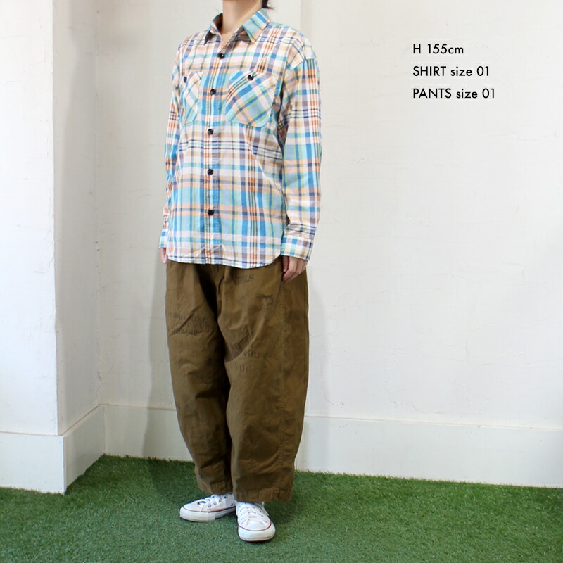 DENIMDUNGAREE デニムダンガリーチェックボトムス01