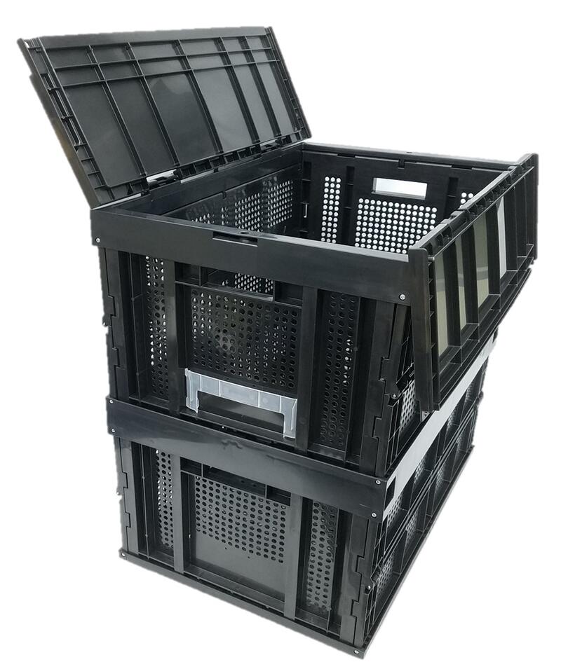 オリコン 軽量薄型 折りたたみコンテナ ケース 9個 ブラック オリコン