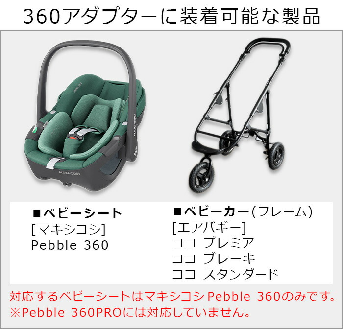 楽天市場】正規品 エアバギー ペブル360 取付用アダプター シート